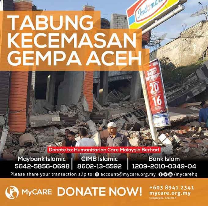 Tabung Kecemasan Gempa Aceh  MyCARE